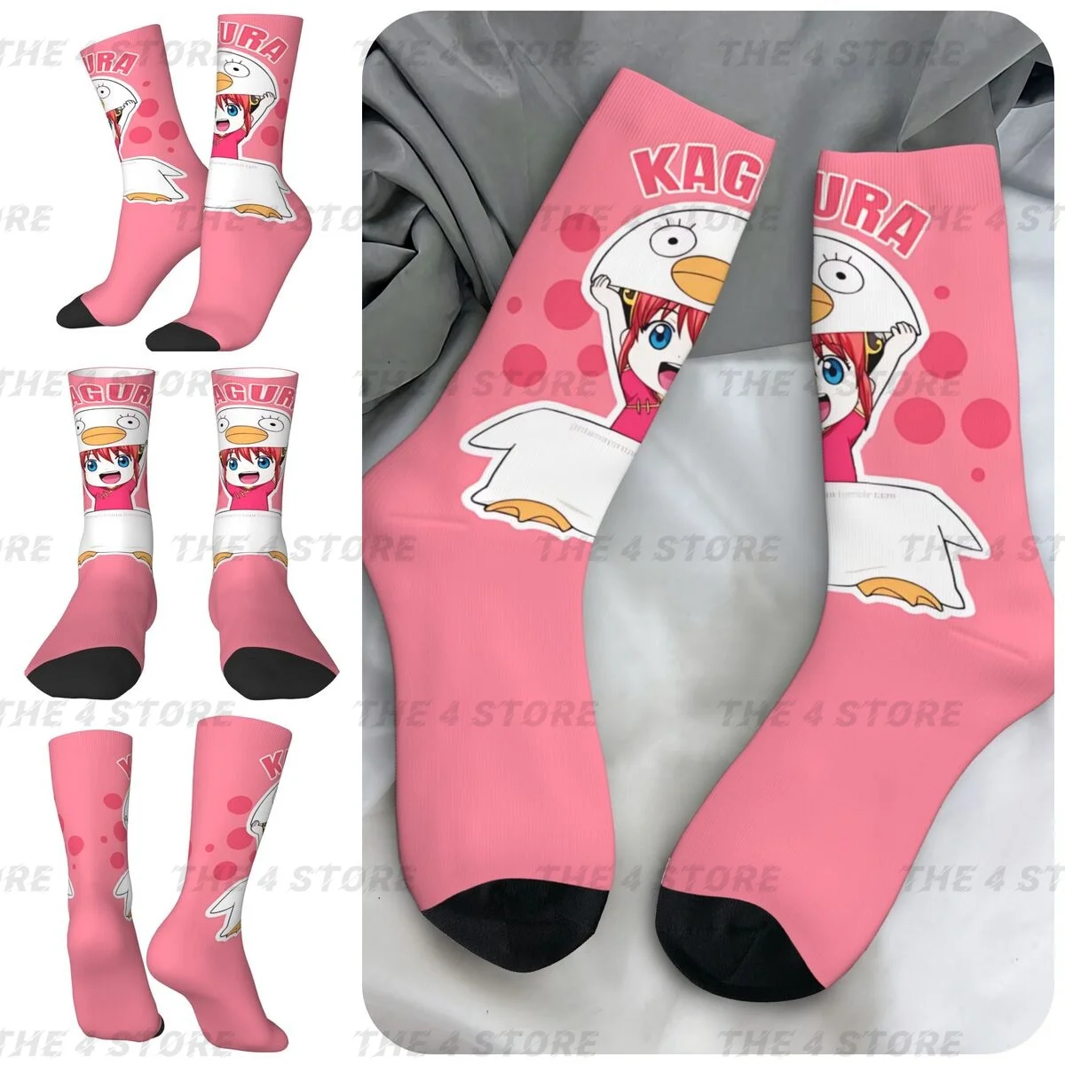 

Silvery Hair Gintoki Sakata fiber Men and Women printing Socks,lovely Applicable throughout the year Dressing Gift