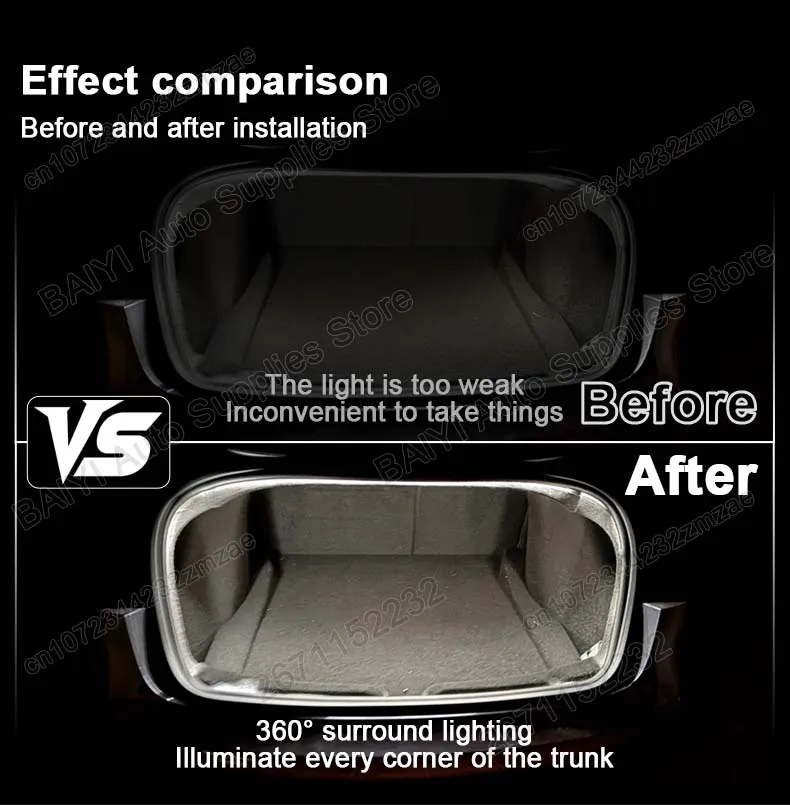 Car Trunk Light Bar For Tesla MODEL 3 2017-2026 Rear Luggage Decoration LED  For New MODEL 3 Highland Interior Atmosphere Light