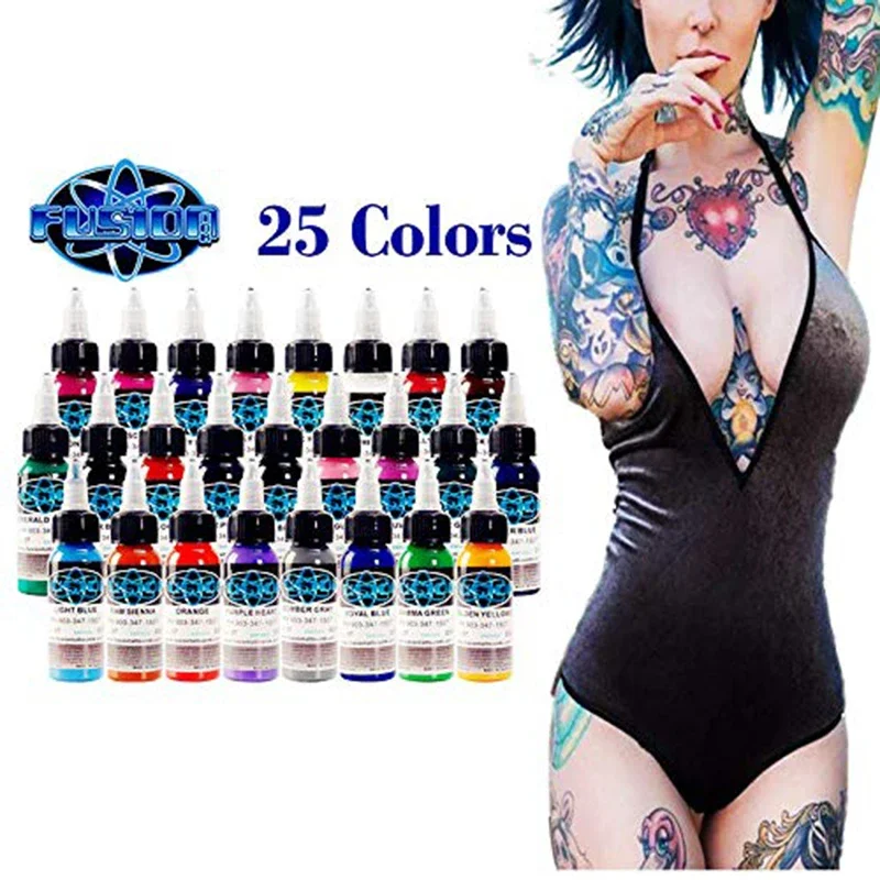 25 Kleuren Set Tattoo & Body Art Tattoo Inkt Voor Alle Doeleinden Van Hoge Kwaliteit Permanente Make-Up Microblading Tattoo Pigment Tattoo Levering