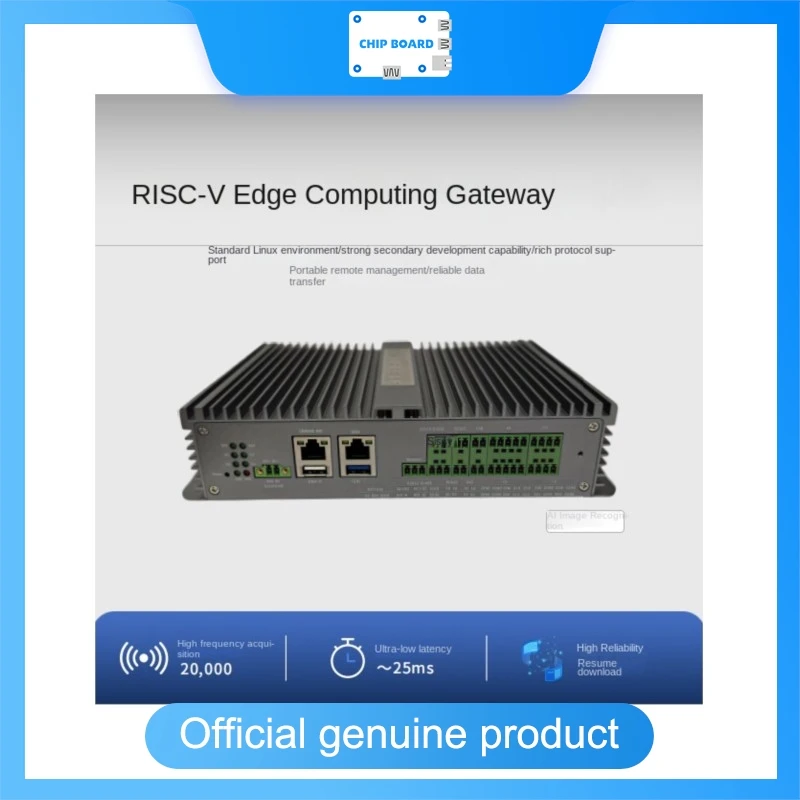 Starfive RISC-V 4-core 64-bit Linux Industrial Gateway, dual Gigabit Ethernet, RS232/RS485, RS485, USB, WiFi, HDMI2.0 edge UI