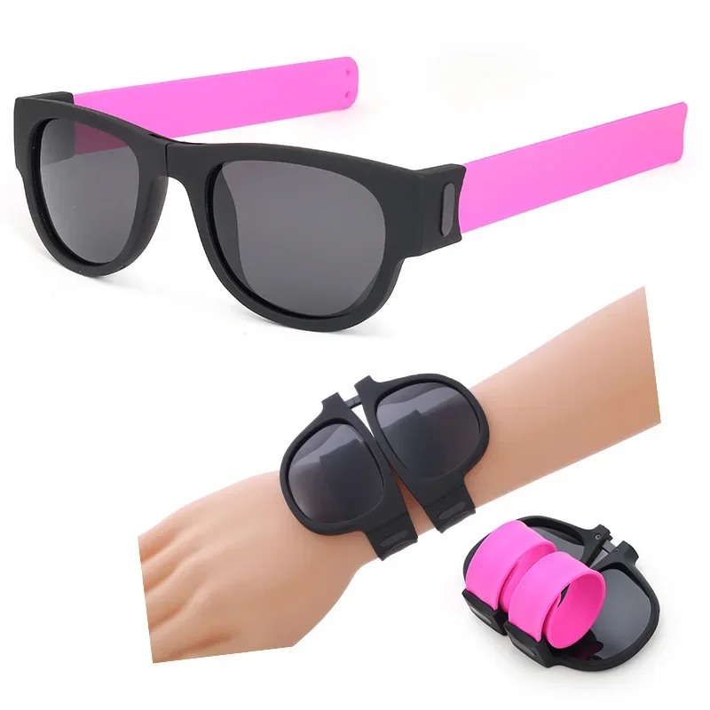 New Sailicone Ring Bracelet Patter Rings Sunglasses Cycling Travel Convenient To Carry Personality Foldable Polarizer UV 400