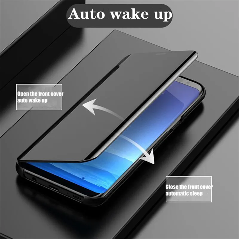 Free-flip Window View Smart Chip Phone Case For Samsung Galaxy S21 Plus S21+ S21 Ultra Flip Leather Case For Galaxy S21