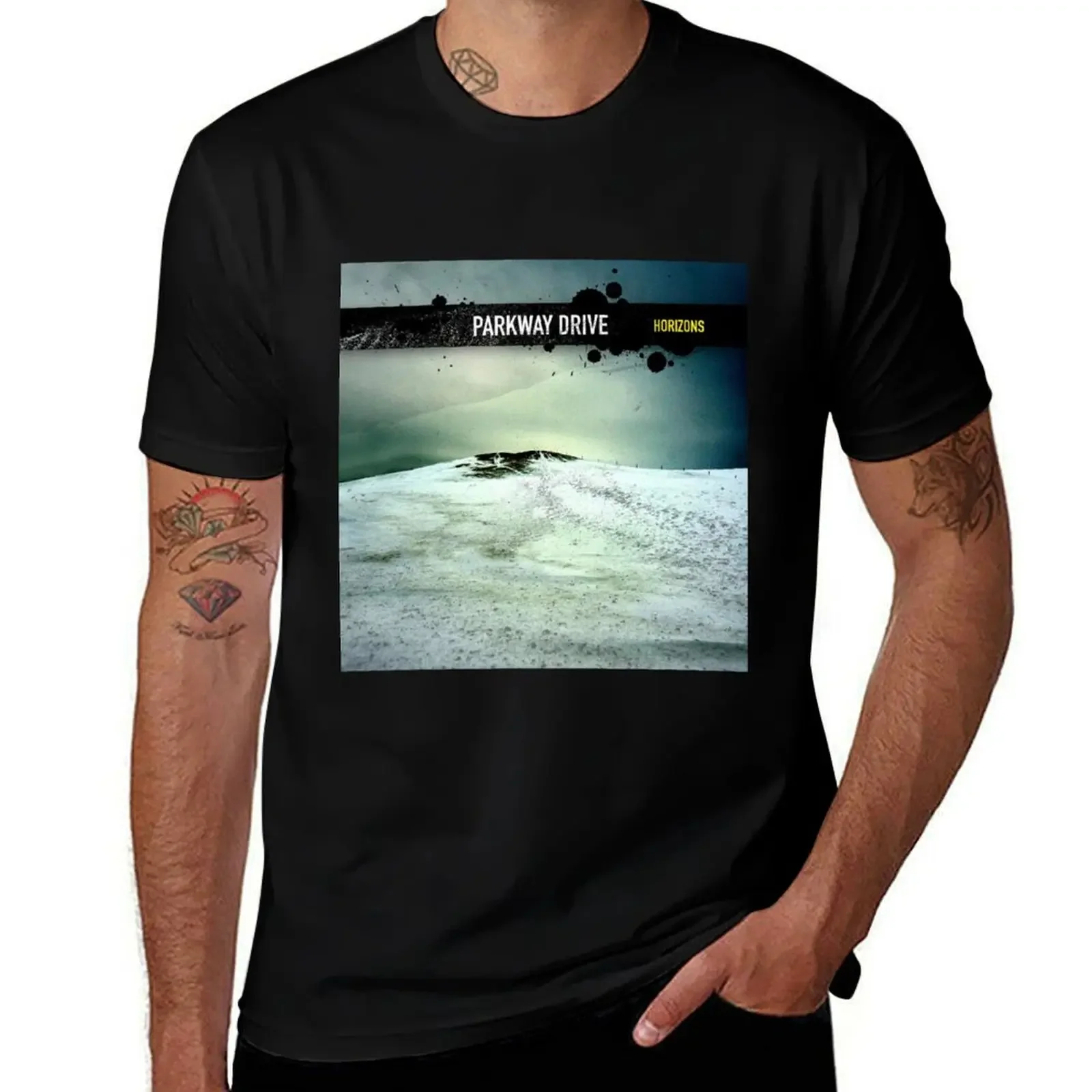 

Parkway Drive horizons T-Shirt cotton graphic tees Luxury man boys animal print mens vintage t shirts