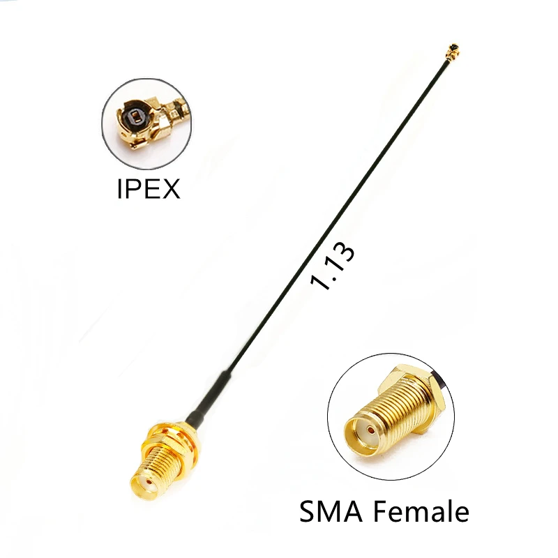 SMA IPEX Pigtail Jumper RP SMA Perempuan Ke U. Fl IPX RG178 1.13 Soket Kabel Jack Konektor Adaptor untuk Wifi Router GPS AP