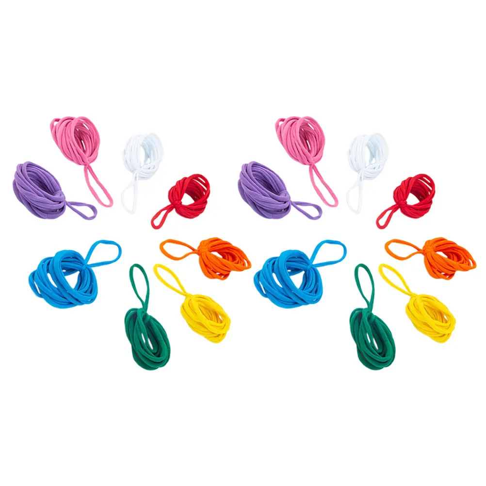 

96Pcs Multicolored Elastic Potholder Loom Loops DIY Crafts Supplies for Weaving Projects Weaving Loom Refill Loops