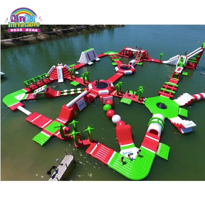 Commercial Outdoor Inflatable Water Sport Park / Kids Inflatable Aqua Park For Lake