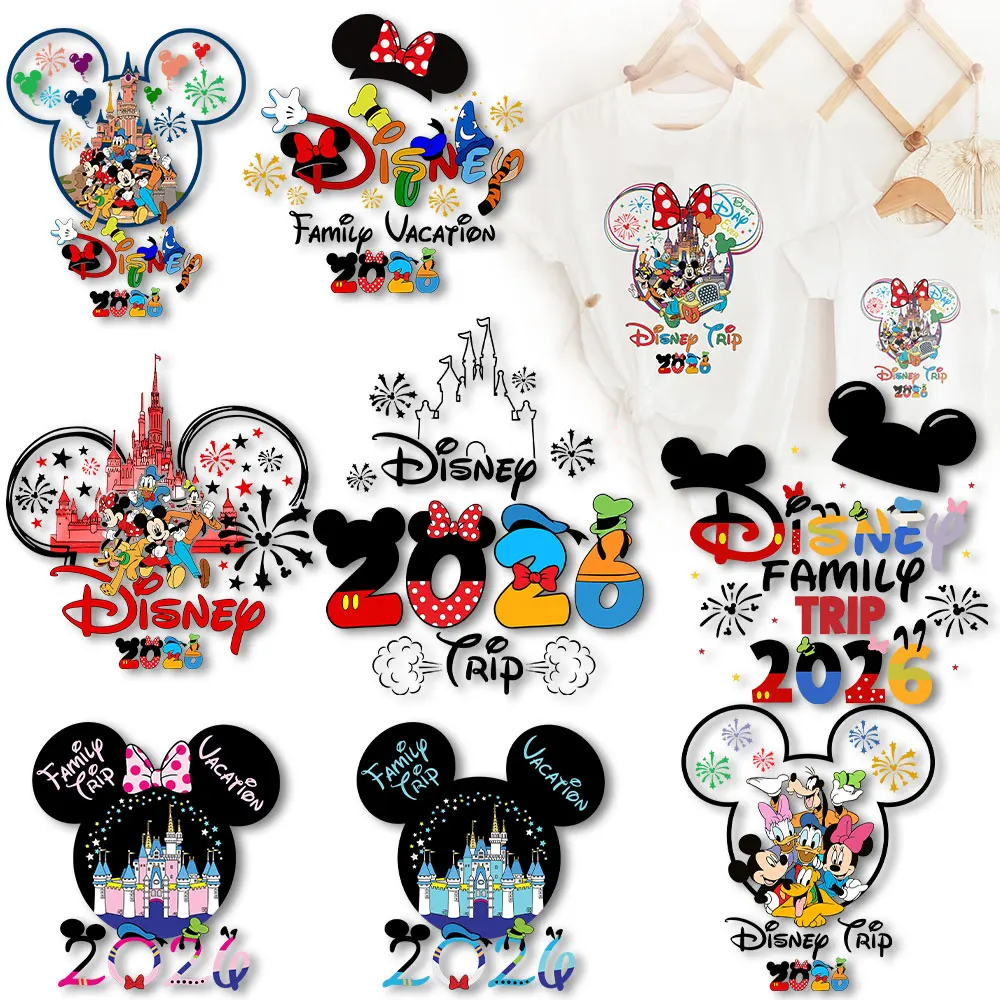 

2026 Family Vacation Iron on Transfers Decals for Clothes Heat transfer Stickers on Tshirts Ironing Patches for Tshirts