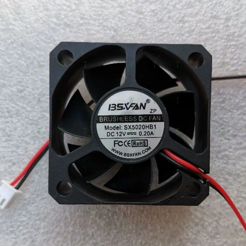 

H 1 PCS BSXFAN Fan SX5020HB1 DC12V 0.20A 50*50*20mm 2 wire cooling fan