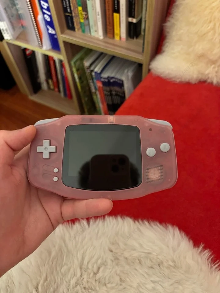 Transparent Blue Custom GBA Handheld Console Original LCD Japanese Version Retro Game Boy Advance Game Player