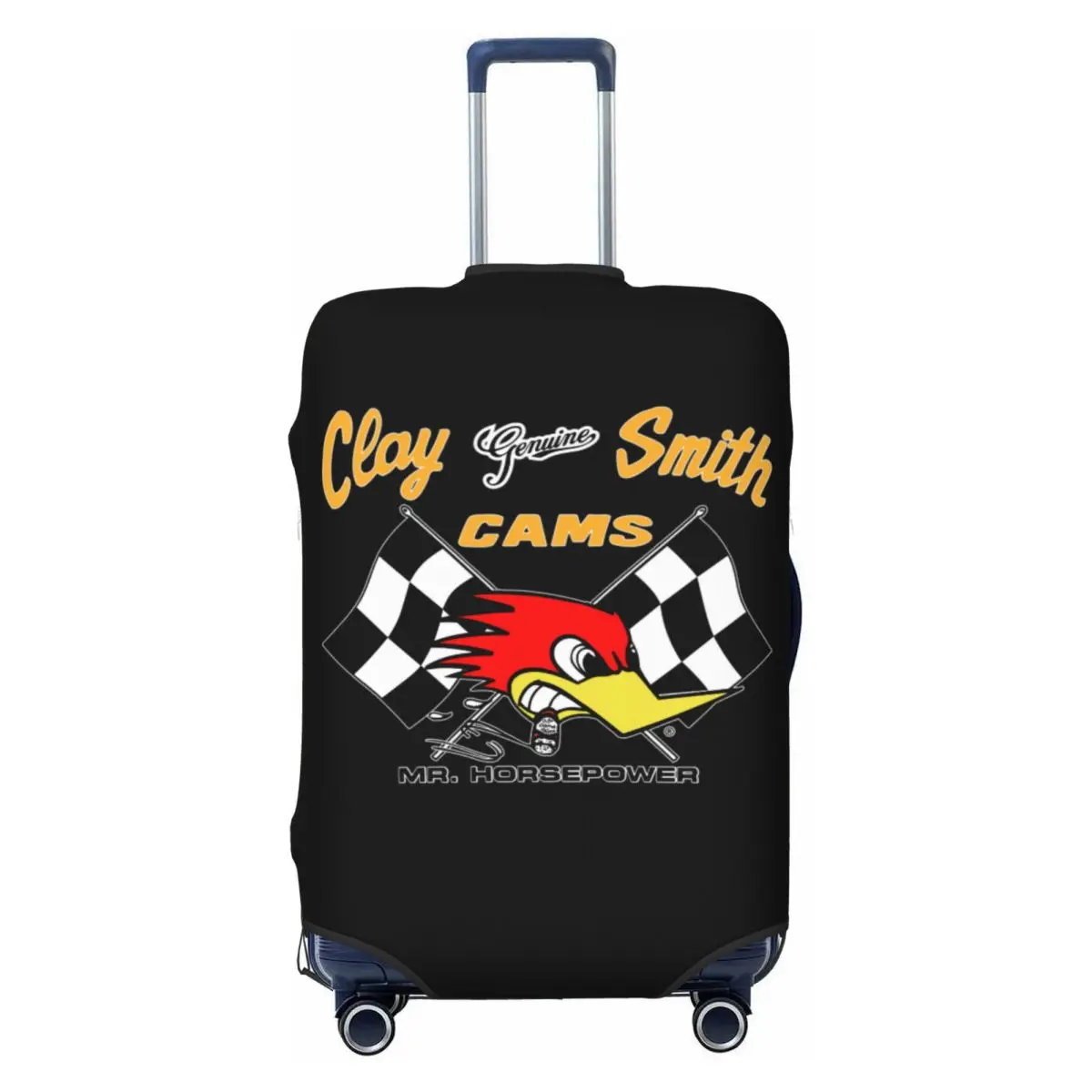 

Custom Clay Smith Cams Suitcase Cover Dust Proof Mr. Horsepower Racing Motor Motocross Luggage Protective Covers for 18-32 inch