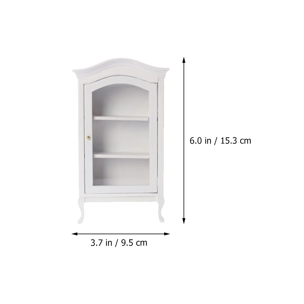 1:12 Handmade Miniature Cabinet Model Furniture Figure Dollhouse Mini Miniature Ornament Cabinet Model White Color