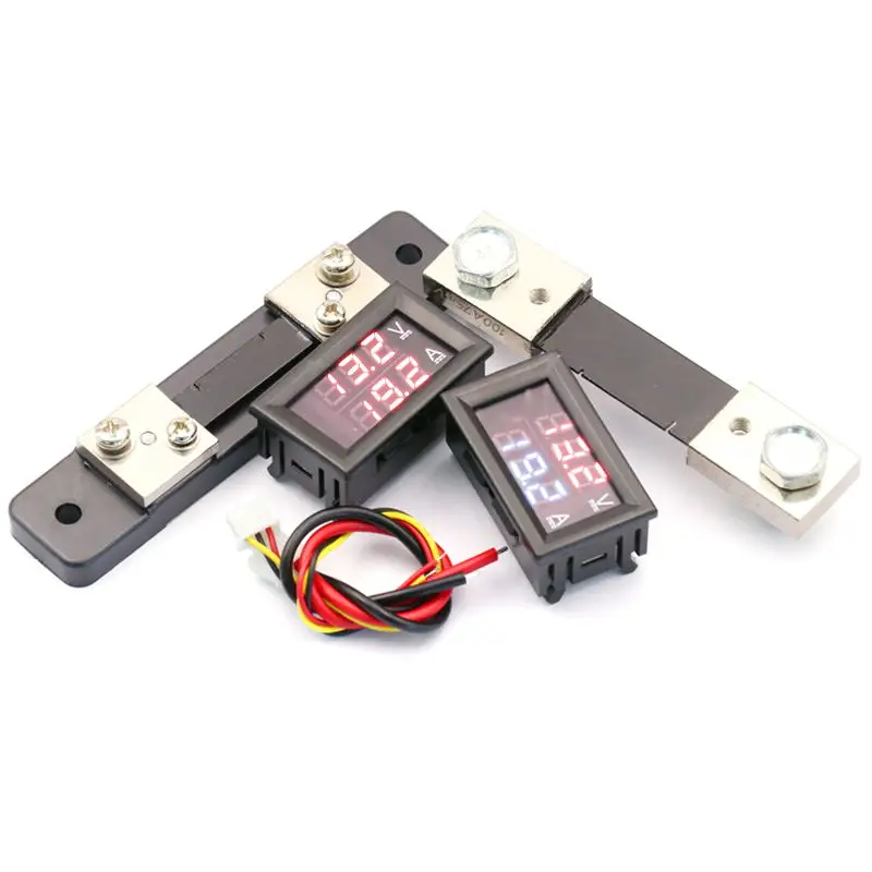 DC 0-100V 10A 50A 100A LED Digital Voltmeter Amperemeter Dual Display Spannung Detektor Strom Meter DSN-VC288 Modul mit Splitter