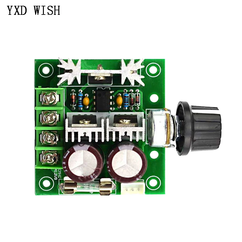Auto PWM DC Motor Speed Controller Regulator Governor With Knob Switch 12V-40V 32V 10A Volt Regulator Dimmer 400W Board Module
