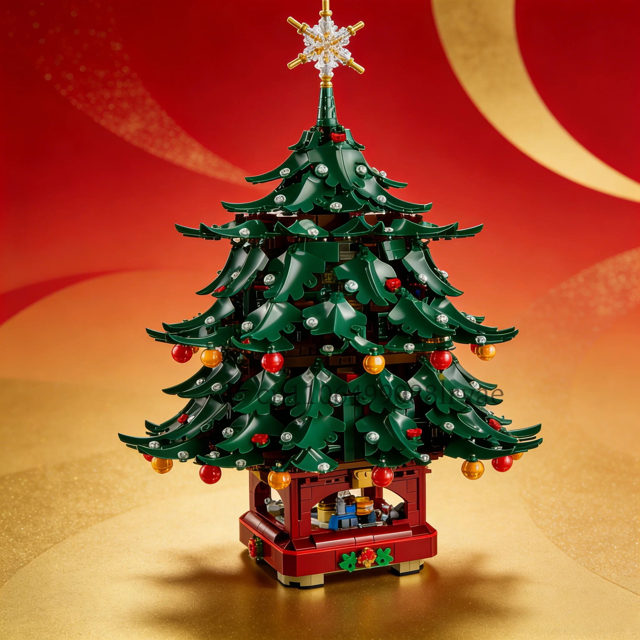 

2025 new 3171 pieces of seasonal Santa Claus family Christmas tree decoration building block model toy birthday Christmas gift