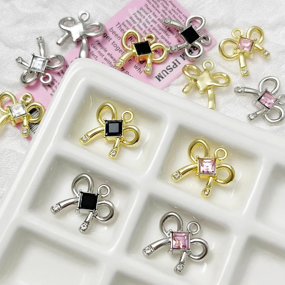 

Sweet and Cool Style, Niche and Simple, Hollow Bow Alloy Pendant, Handmade Diy Earrings, Necklace, Elegant Accessory