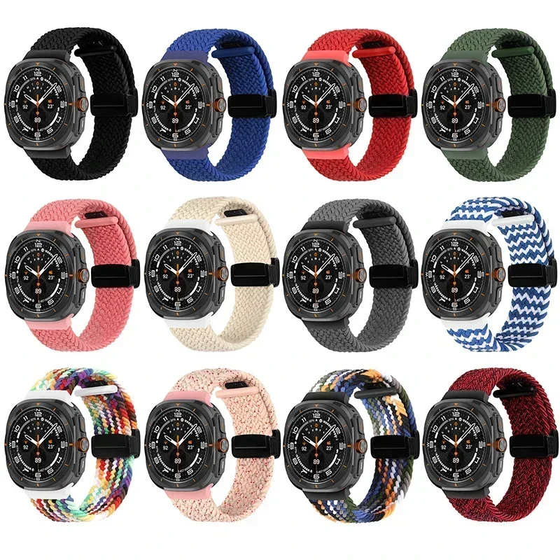 Nylon Braided Loop Strap For Samsung Galaxy Watch Ultra 47mm Magnetic Bracelet Wristband for Galaxy Watch Ultra 47mm Accessories image 6