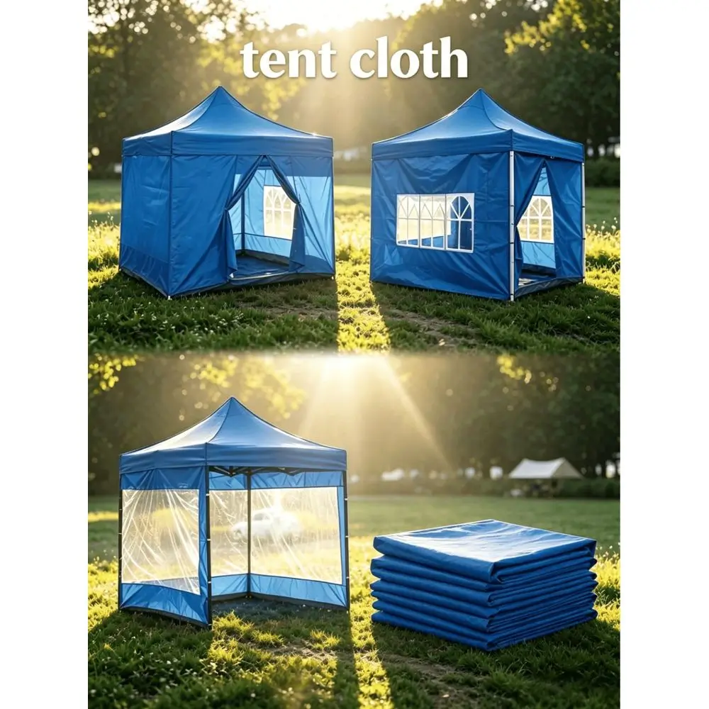 6.6x10ft Windproof Sun Shade Canopy Tent, Includes 1pc Side Wall Cloth, Made Of Thickened Waterproof Oxford Fabric, UPF 50 Sun