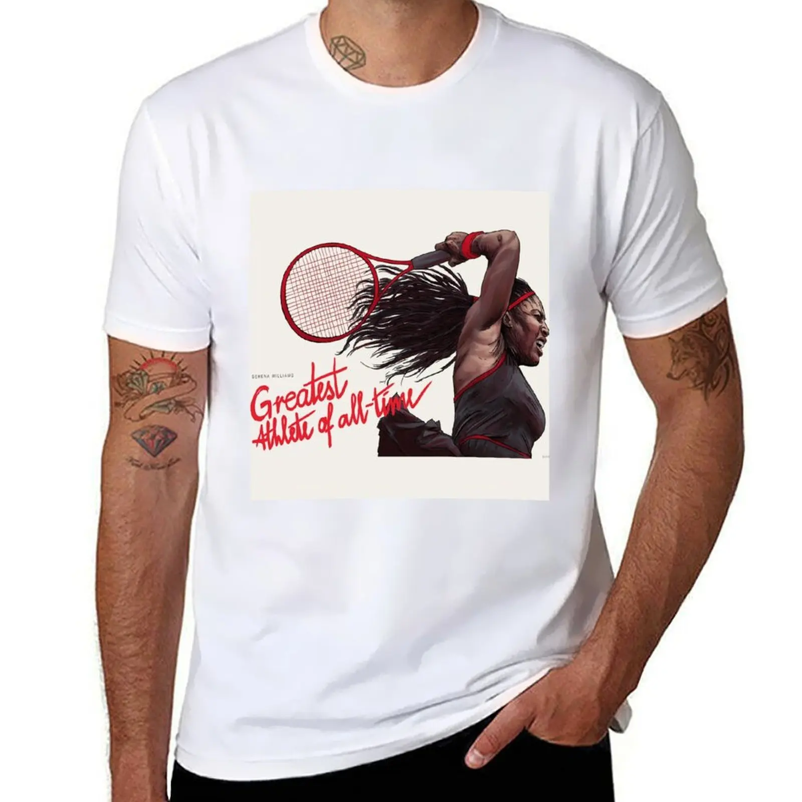 أحدث طراز لنجم التنس من مجموعة Serena تي شيرت قطني تي شيرت حزمة تي شيرت للرجال من القطن الناعم