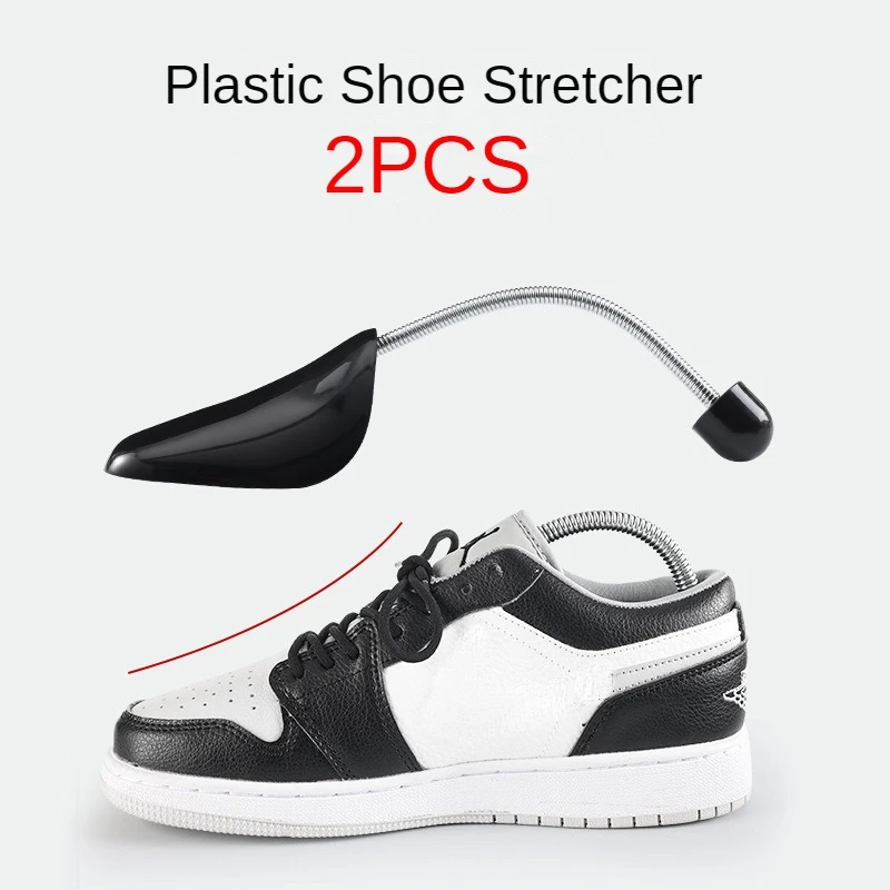 2 uds ensanchador de árbol de zapatos de plástico moldeador negro longitud ajustable árbol de zapatos ensanchador de zapatos soporte de bota soporte moldeador hombres mujeres