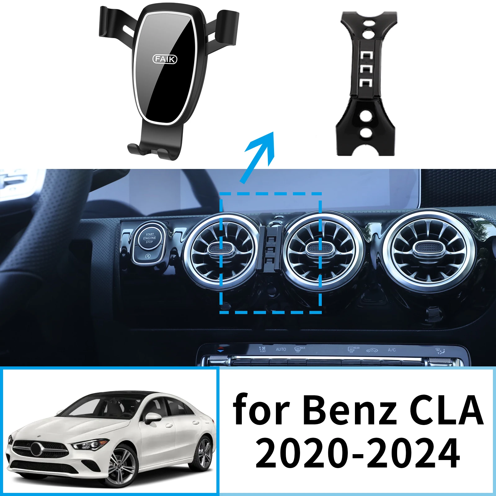 

Car Mobile Phone Holder for Mercedes Benz CLA 250 A 2020~2024 GPS Bracket Accessories Navigation Stand Auto