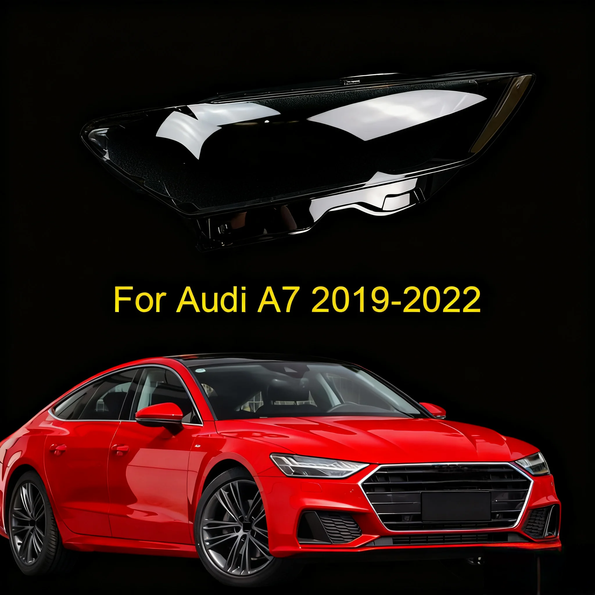 

For Audi A7 2019 2020 2021 2022 Front Headlamp Cover Transparent Lampshade Headlight Shell Plexiglass Car Replace Original Lens