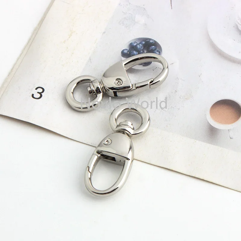 20-100pcs 3 colors 38x8mm Deep gold ring snap hook circle round carabiner hook keychain clip hook