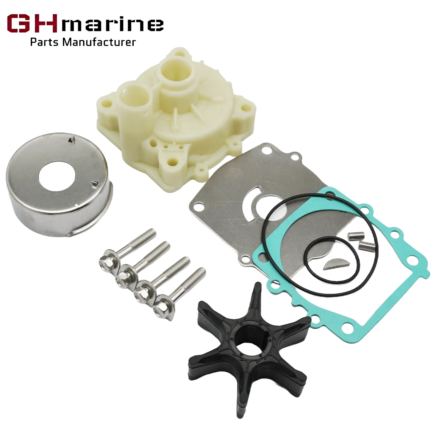 

Water Pump Impeller Repair Service Kit for Yamaha Marine 2 Stroke 115 130 HP C115 P115 S115 L130 Outboard Engines 6N6-W0078-00