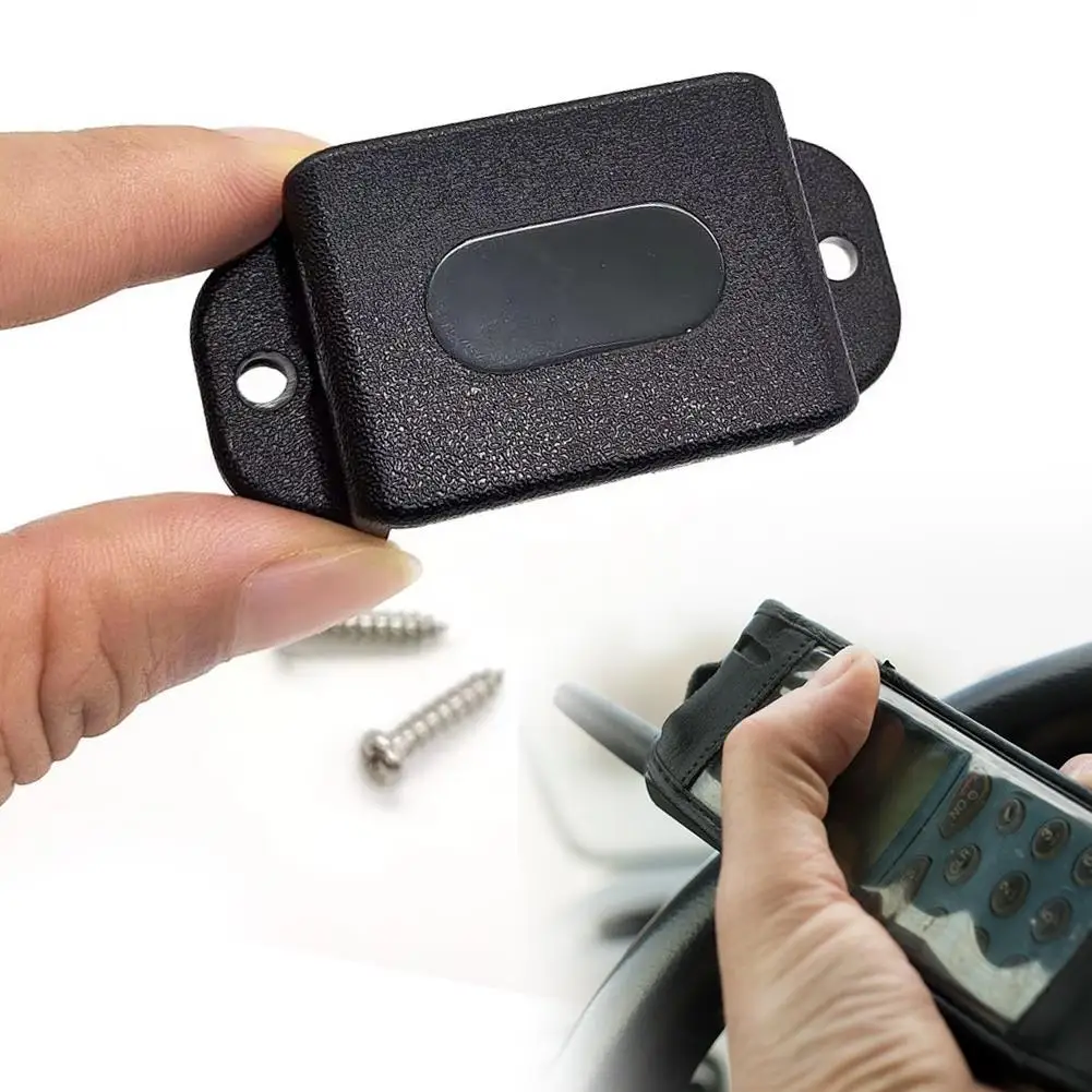 Walkie talkie microfone titular rádio bidirecional firme suporte de montagem parafuso fixação gancho para carro/caminhão para barco w5n2