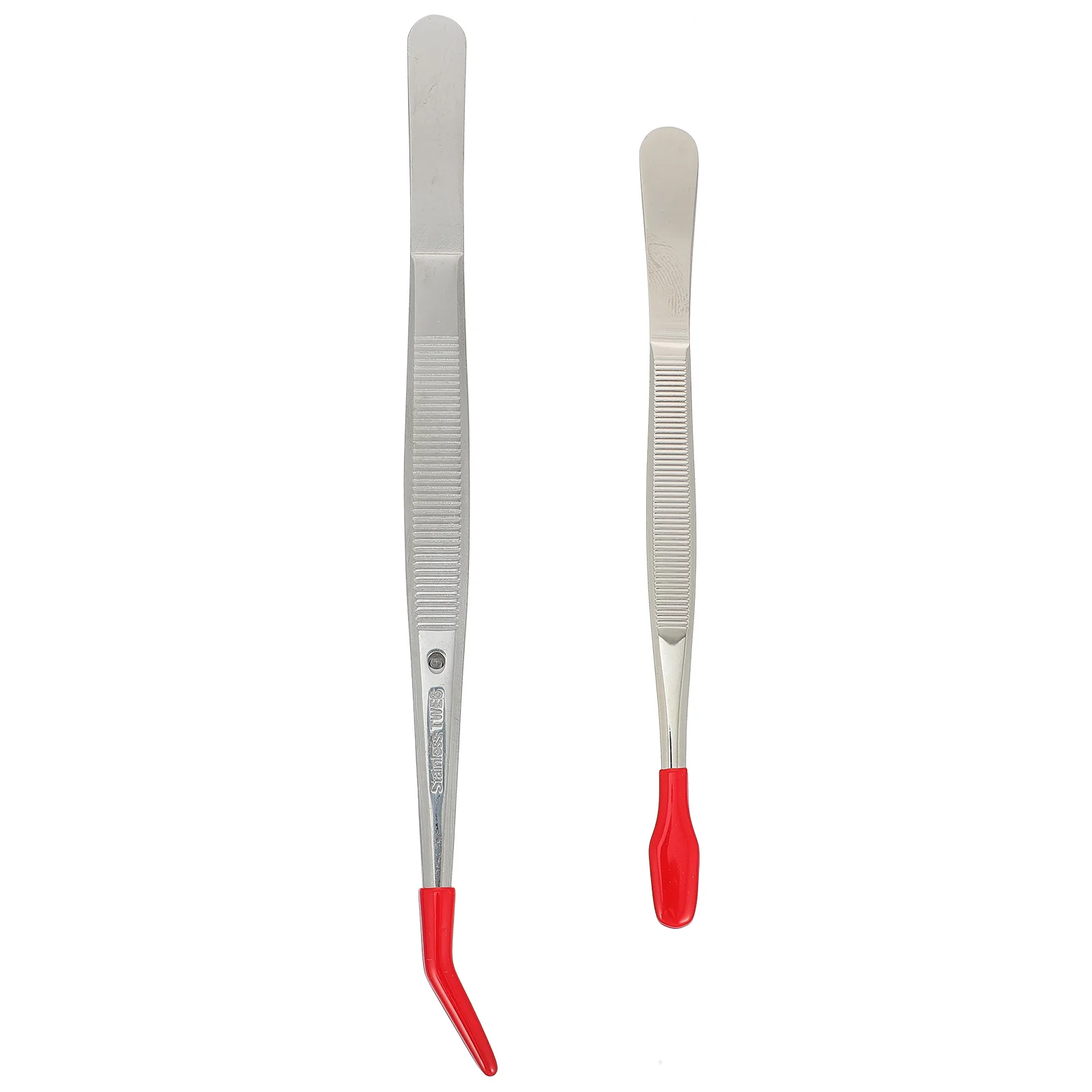 

2Pcs Stainless Steel Tweezers Heavy Duty Rust Resistant for Bead Work Crafting Stamp Collecting Home Office Reliable Grip