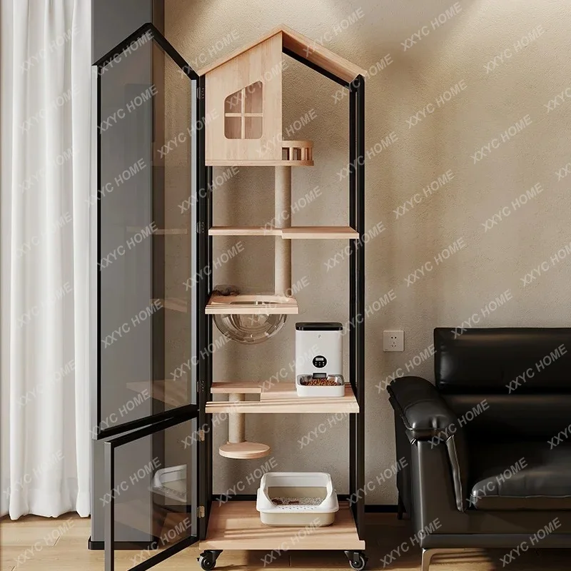XX Light luxury cat villa does not occupy a small apartment with toilet for household use
