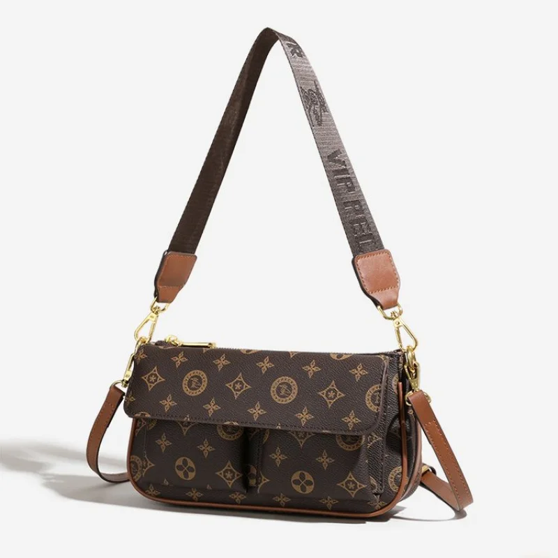 

Роскошная брендовая женская сумка через плечо - мягкая кожаная сумка через плечо со съемным шармом, элегантная женская вечерняя сумочка