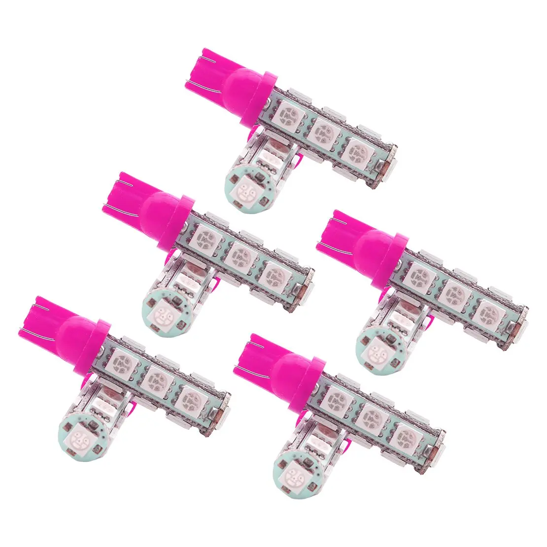 10Pcs Pink Purple T10 5050 W5W 13SMD LED Light Lamp Bulb 5W for RV Camper Car 193 194 921 922 158 160 161 161B 168 168A 912 12V