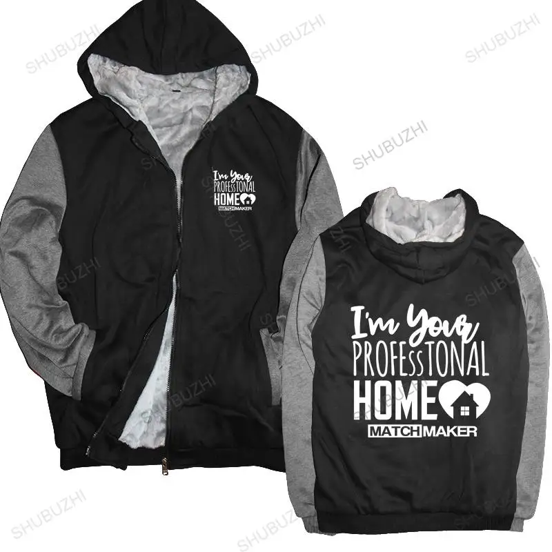 Хлопковые мужские толстовки, зимняя куртка, агент по недвижимости, подарки для вашего дома, спичка, риэлтор, унисекс, брендовая зимняя толстовка