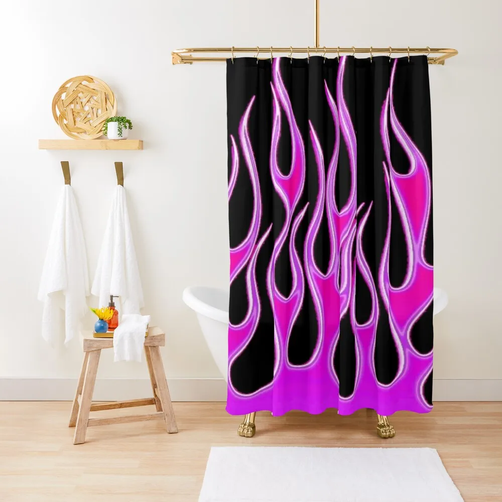 

black & pink flames Shower Curtain Bathroom Accessorys Luxury Bathroom For Bathroom Shower Curtain