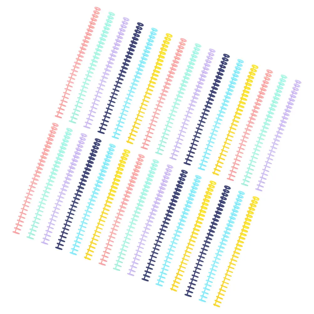 

30 шт. пластиковых переплетных гребней на 30 отверстий для отчетов, планеров, документов на кольцах, легко используемые спиральные переплетные гребни для офиса