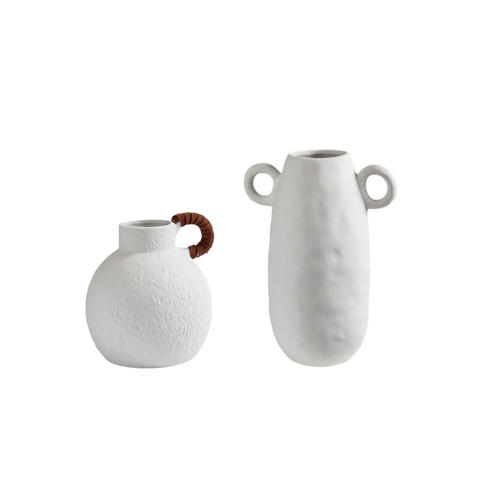 White Ceramic Vase Pot Table Ornament for Dining Table Decor Wall Shelves