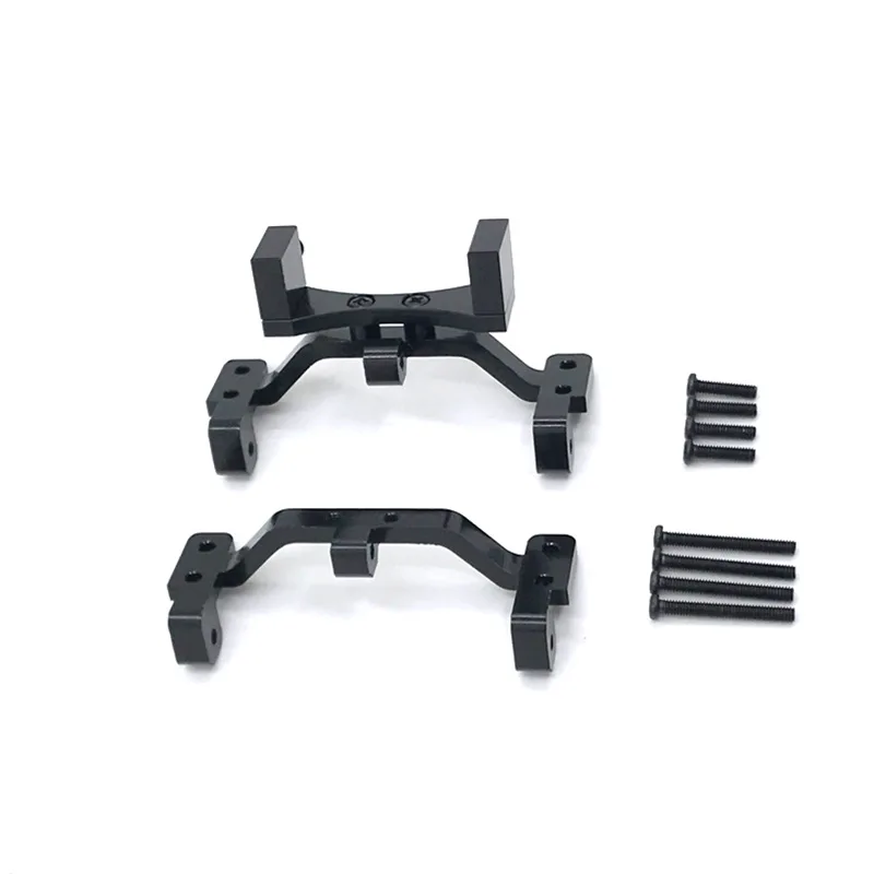 for MN D90 D91 D96 MN99S 1/12 RC Car Upgrade Parts Metal Pull Rod Base Seat & Axle Up Servo Bracket Mount Accessories,Black