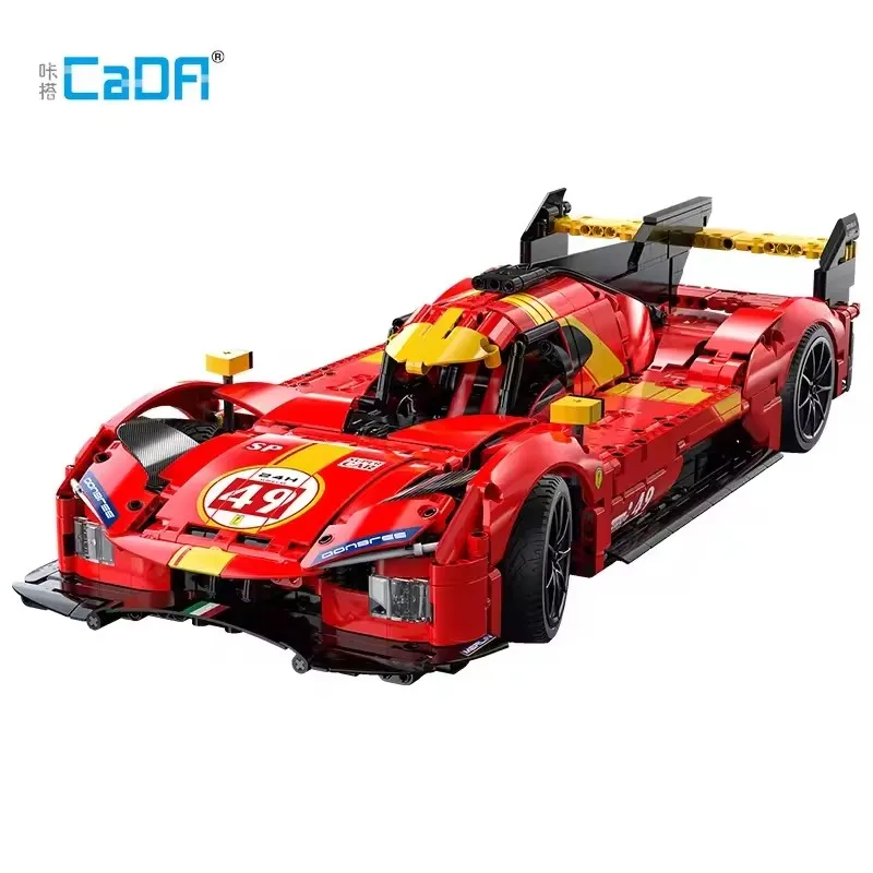 1518PCS Cada 1:10 499P Racing Auto Bau V6 Motor Sport Fahrzeug Bausteine Set Spielzeug für Erwachsene Jungen geschenke