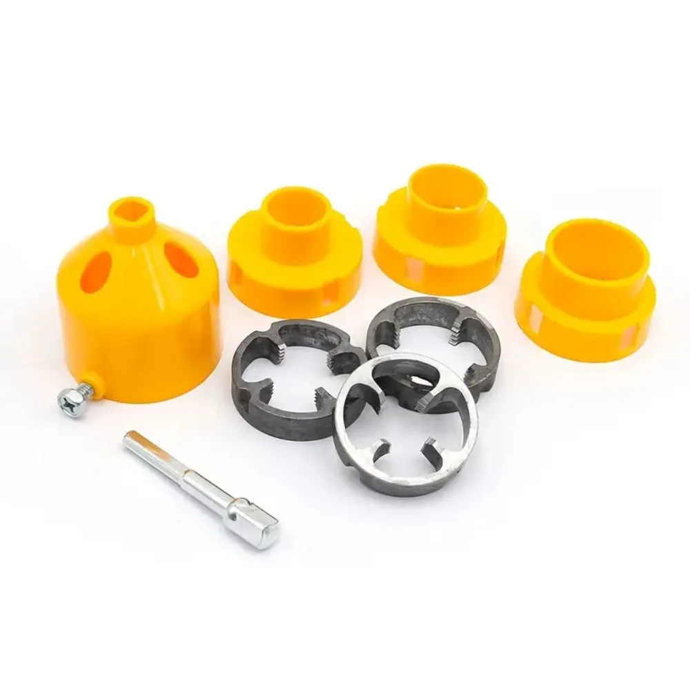 

8-Piece Pipe Threader Kit - Round Die Set for Water Pipes with Internal Thread Opener & Electric Threading Machine Tool