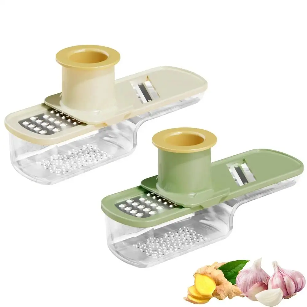 Portable 3in1 Garlic Ginger Grinder Kitchen Gadget Manual Garlic Grinder Mini Garlic Mashing for Crushing Spices Herbs Garlic