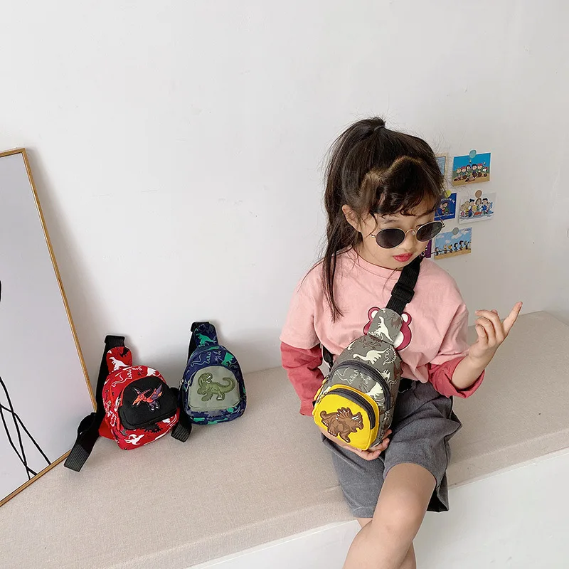 

Children's Dinosaur Chest Bag for Men and Women2025New Children's Crossbody Bag Cartoon Cute Fashion Baby Shoulder Bag