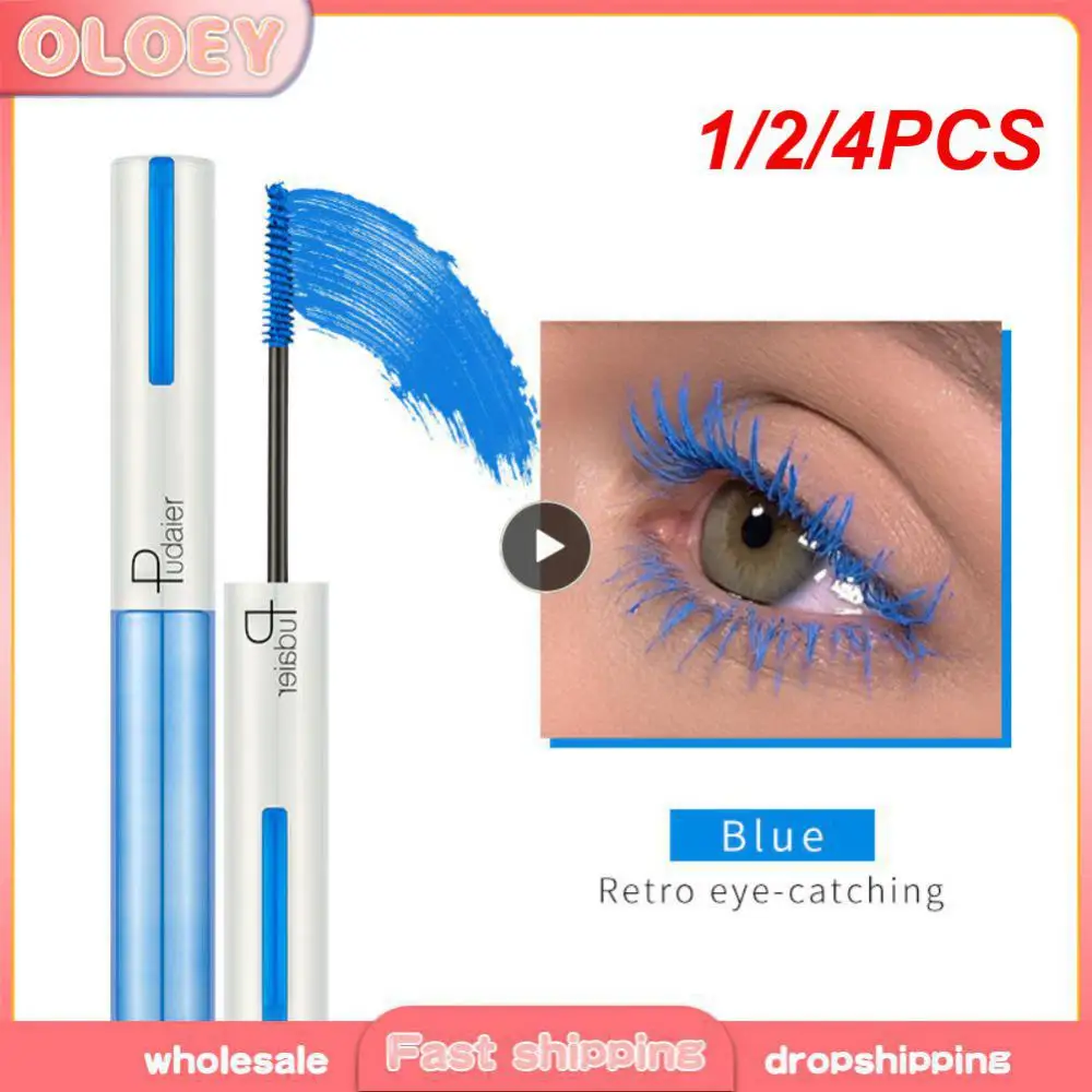 1/2/4PCS Thick Hydrating Colorful Lengthening Long-lasting Thickening Volumizing Mascara For Thin Lashes Mascara Waterproof