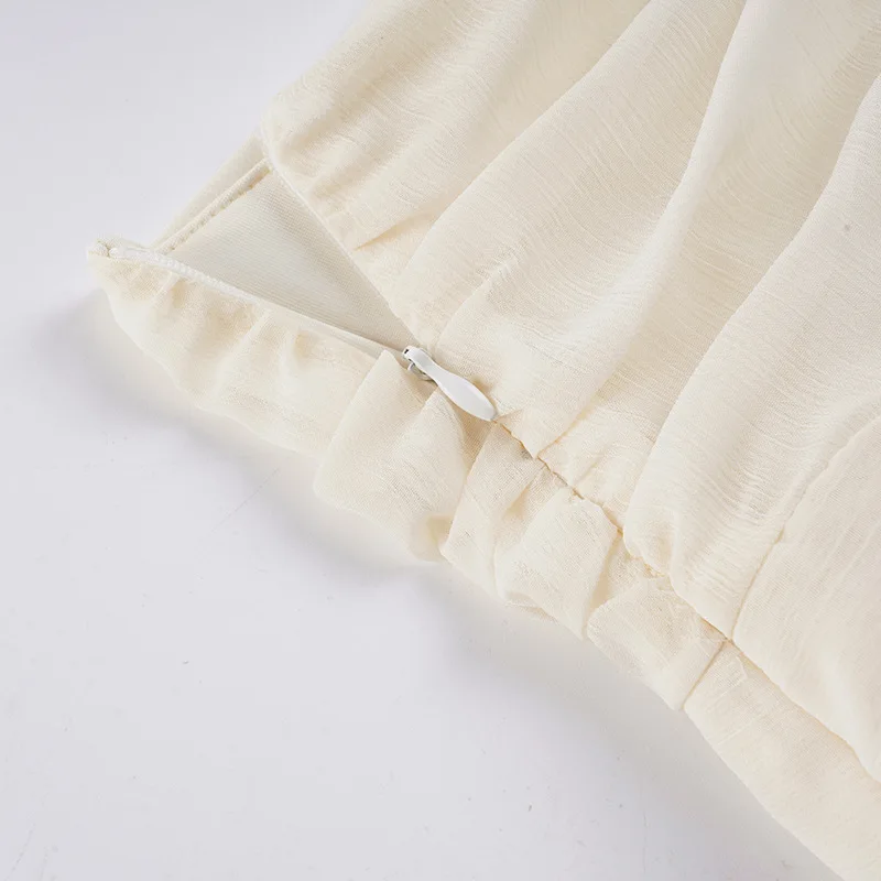 2026 Summer INS Cream Style Women Chiffon Cake Skirt Multi Layer Ruffled Low Waist Mini Skirt