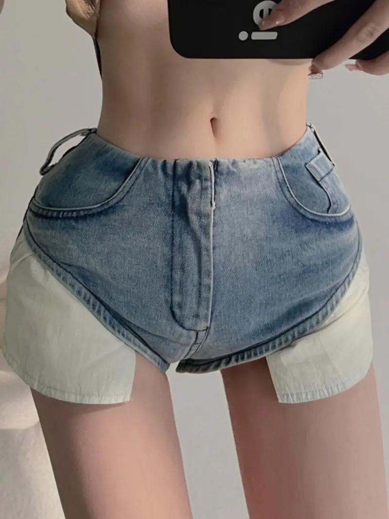 

Wedbleser 2025 Spring Summer New Tight Cowboy Shorts American Retro High Waisted Sexy Ultra Short Spicy Girl Hot Shorts Ins