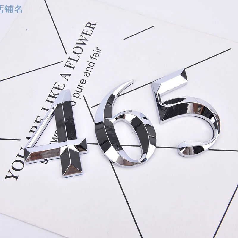 1PC 7x4.5cm Portable Self Adhesive Door Number Sign Simple Bright Lines for House Apartment Hotel Office Sticker