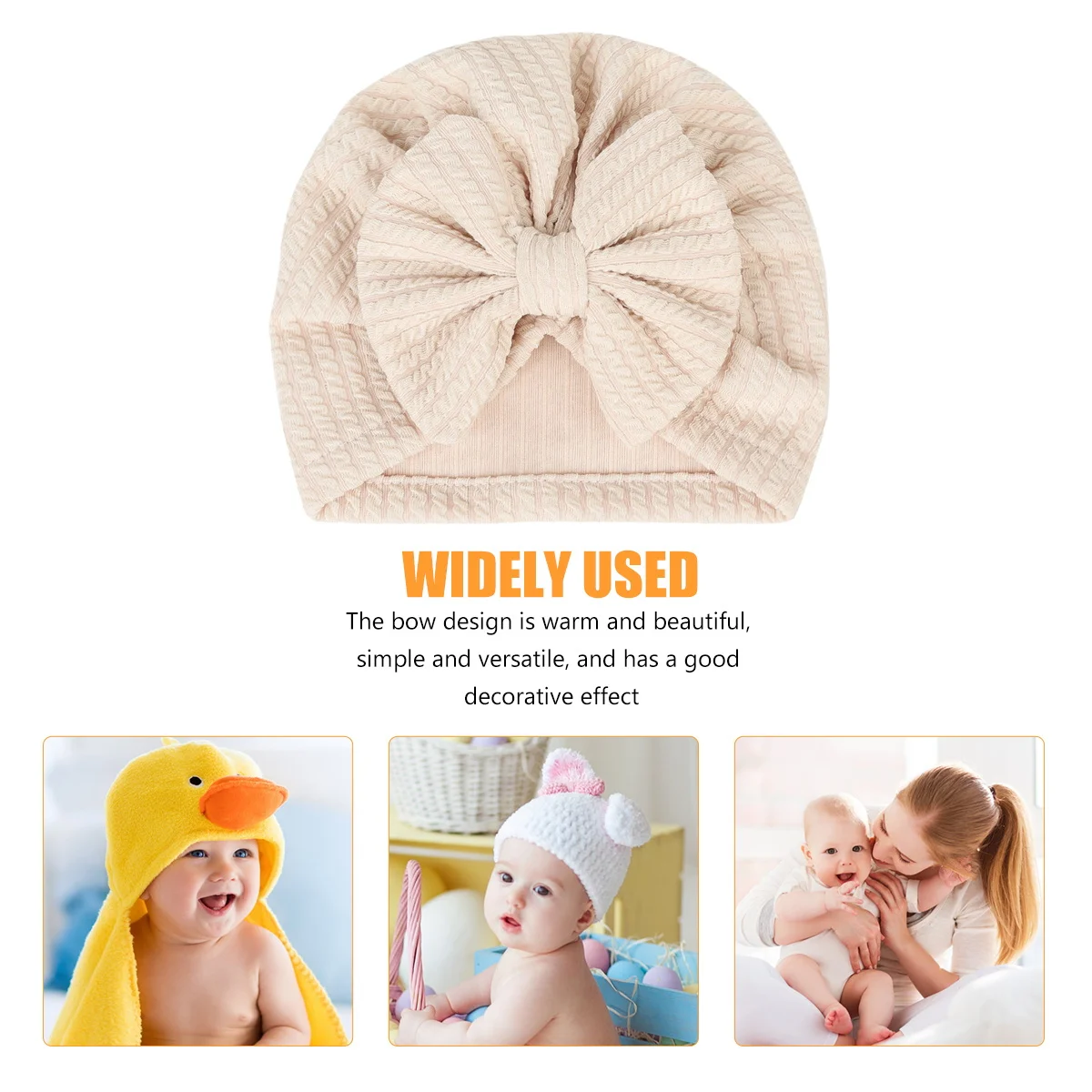 

Baby Warm Hat Soft Cloth Bowknot Design Elastic Kids Winter Headwear Lovely Thermal Cap Baby Warm Hat Children Winter Headwear