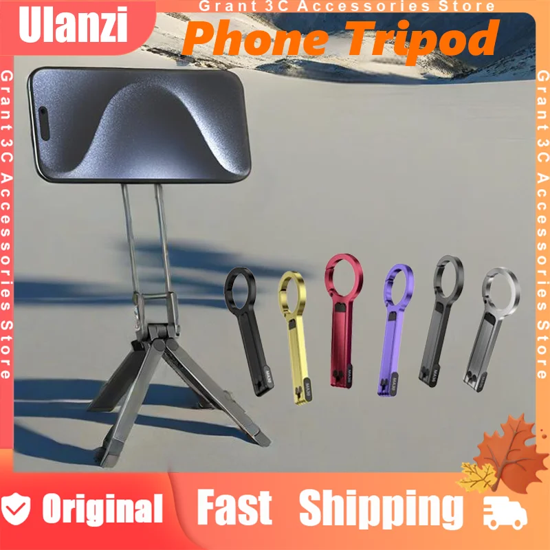 Ulanzi MA30 Carabiner-Mounted Dual-Sided Magnetic Phone Tripod For iPhone 15/14/13 Pro Max Shooting Vlog Live Streaming Outdoor