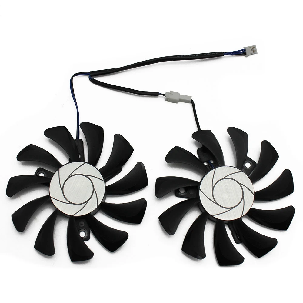 HA8010H12F-Z 75 мм 2Pin GTX1050Ti GPU Cooler DUAL Fan для MSI Geforce GTX 1050Ti GTX-1050-Ti-4GT-OC(2 шт.)