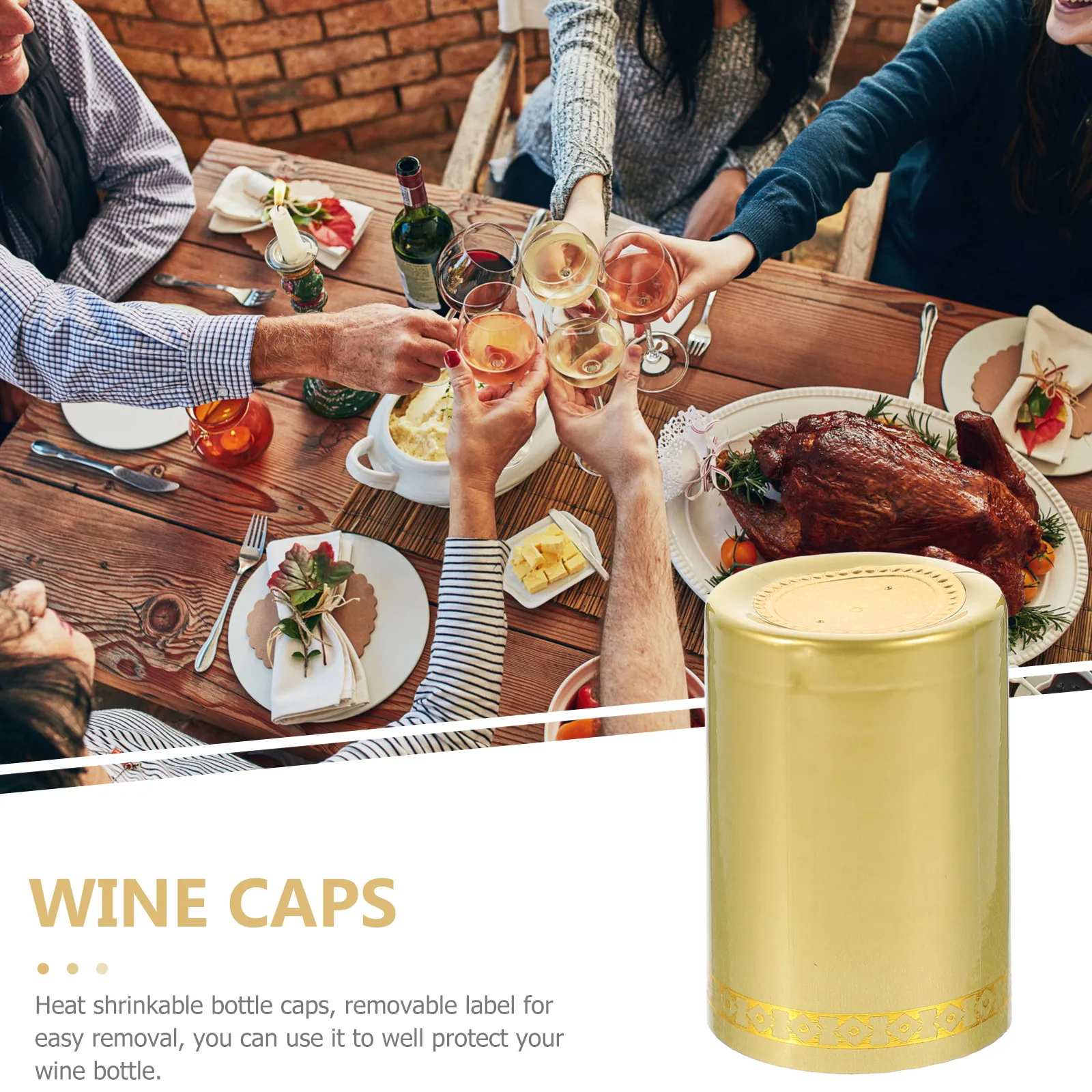 

50pcs Wine Bottle Heat Shrink Caps Sealing Wrap For Wine Preservation Air-Tight Seal Creative Bottle Stopper Accessory