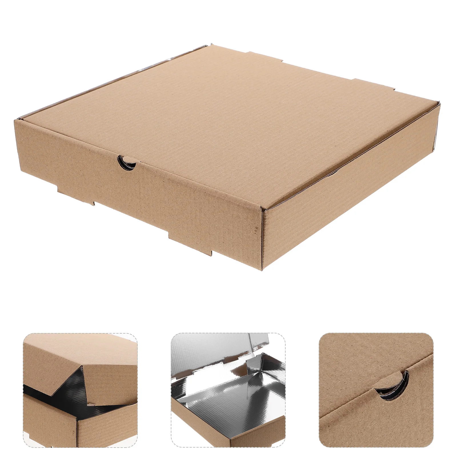 

10Pcs Foil Lined Pizza Box 7 Inch Heat Retaining Small Pizza Container for Takeaway Storage Party Favors Crafts